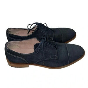 Banana Republic Navy Blue Suede Leather Oxford Shoes Size 9.5